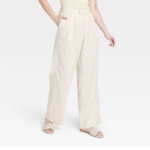 Target A New Day: Women’s High-Rise Linen Wide Leg Fluid Pants